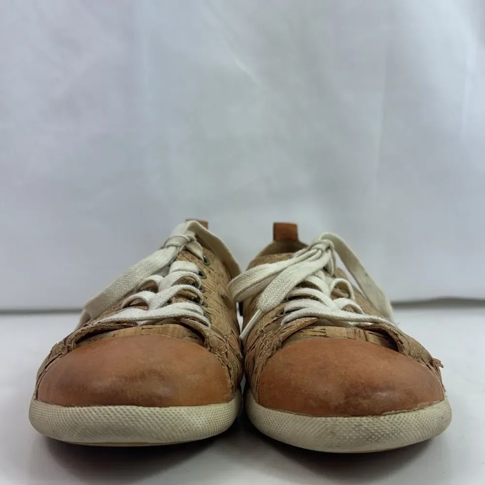 Kork-ease Silvia Brown Cork Leather Women's Sneakers